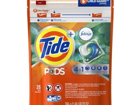 Tide PODS Liquid Detergent Pacs with Febreze  Botanical Rain  26 Count Online