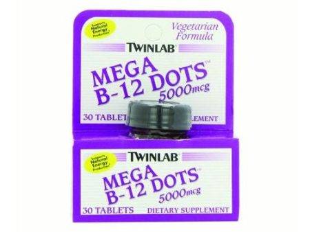 Twinlab Mega B-12 Dots 5000 mcg Tablets, 30 Ct For Sale