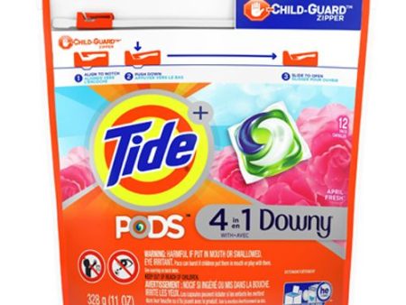 Tide Pods with Downy  Liquid Laundry Detergent Pacs  April Fresh  12 Count Online now