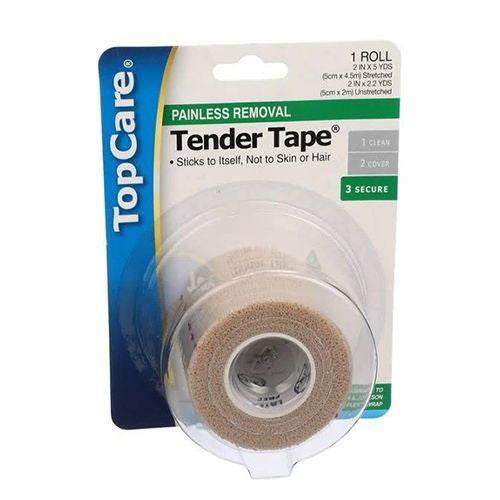 Tender Tape, 1 roll, 2 IN x 5 YDS (5 cm x 4.5 m) stretched; 2 IN x 2 1 5 YDS (5 cm x 2 m) unstretched For Cheap