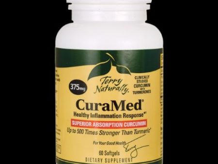 Terry Naturally CuraMed 375 mg - 60 Softgels - Superior Absorption BCM-95 Curcumin Supplement  Promotes Healthy Inflammation Response - Non-GMO  Gluten-Free  Halal - 60 Servings Sale