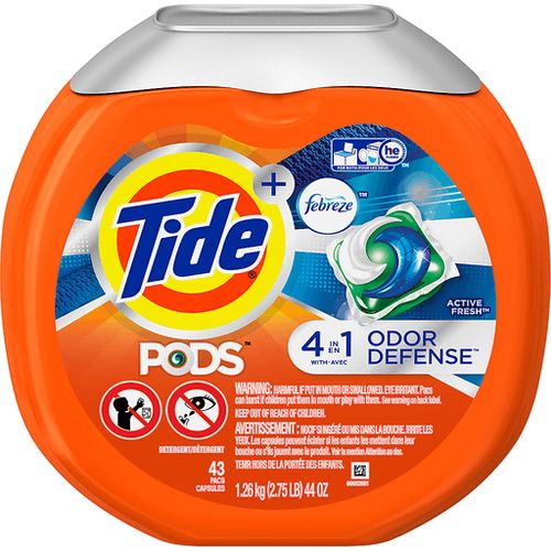 Tide Pods Sport Odor Defense 4-in-1 with Febreze HE Compatible Laundry Detergent Pacs - 39oz 43ct For Sale