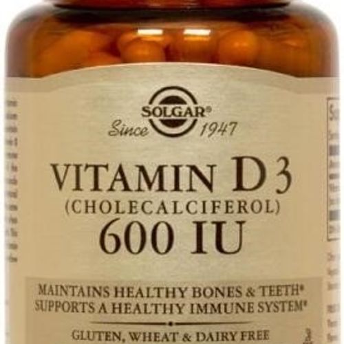 Vitamin D3 (Cholecalciferol)  15 mcg (600 IU)  120 Vegetable Capsules  Solgar Cheap