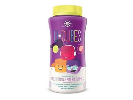 U-Cubes  Children s Multi-Vitamin & Mineral Gummies  Cherry & Orange  120 Gummies  Solgar Online Hot Sale