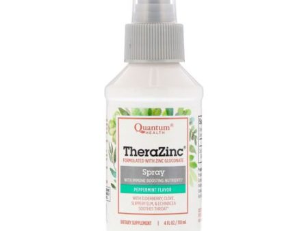 TheraZinc  Immune Support Throat Spray  Peppermint  4 fl oz (118 ml)  Quantum Health For Cheap