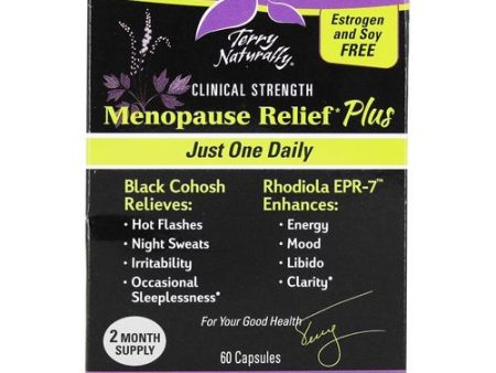 Terry Naturally Menopause Relief Plus - Rhodiola & Black Cohosh Complex  60 Vegan Capsules Discount