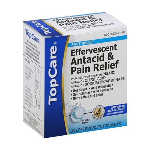 TopCare Effervescent Antacid and Pain Relief   TABLET, EFFERVESCENT Hot on Sale