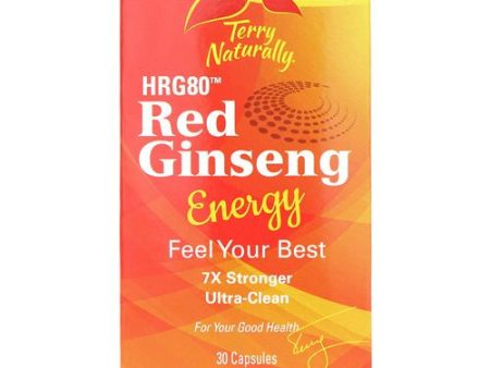 Terry Naturally HRG80 Red Ginseng Energy 30 Capsules Energy Support Supplement Sale