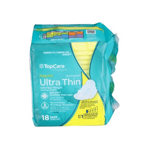 TopCare Ultra Thin With Flexi-Wings Regular - 18 CT Hot on Sale