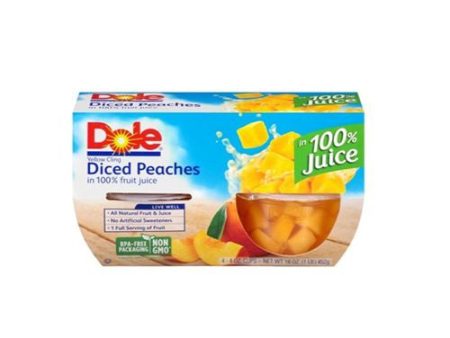 YELLOW CLING DICED PEACHES IN 100% FRUIT JUICE For Discount