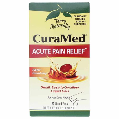 Terry Naturally CuraMed Acute Pain Relief, 60 Liquid Gels - with BCM-95 Curcumin, BOS-10 Boswellia & Black Sesame Seed Oil - Small, Easy to Swallow, Fast Dissolving - Non-GMO - 30 Servings (B08L412KFJ) For Sale