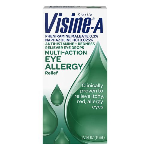 Visine -A Antihistamine + Redness Multi-Action Eye Allergy Reliever Eye Drops  .5 Fl. Oz Cheap