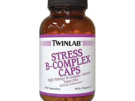 Twinlab Stress B-Complex Caps - High Potency Vitamin B Complex Capsules with Vitamin C 1000mg - Long-Lasting Energy for Immune Support  Stress Relief and Nerve Support  250 capsules  1-pack Online