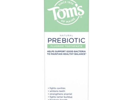 Tom s of Maine Prebiotic Anticavity Toothpaste, Spearmint, 4.0oz Online now