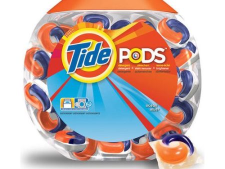 Tide PODS Liquid Detergent Pacs, Ocean Mist, 57 count Supply