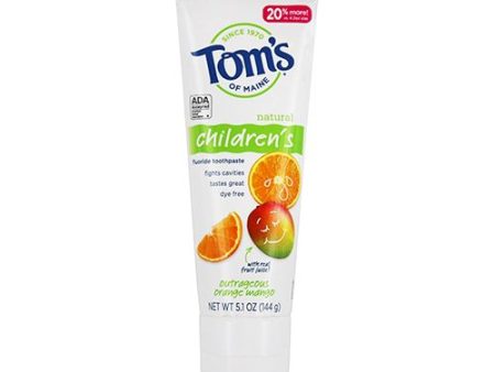 Tom s of Maine Children s Orange Mango Anticavity Toothpaste  5.1oz For Cheap