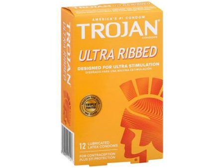 Trojan™ Premium Latex Condoms Ultra Ribbed 00022600947523 Basic male condom, Hevea-latex For Cheap