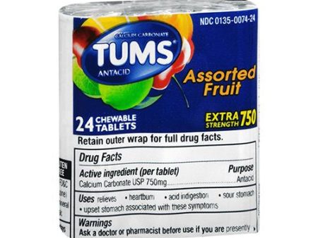 Tums Extra Strength 750 Assorted Fruit Antacids  3 Pack  8 Ct Online Hot Sale