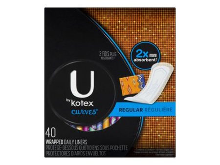 U by Kotex Balance Wrapped Panty Liners  Regular Length  40 Count Cheap