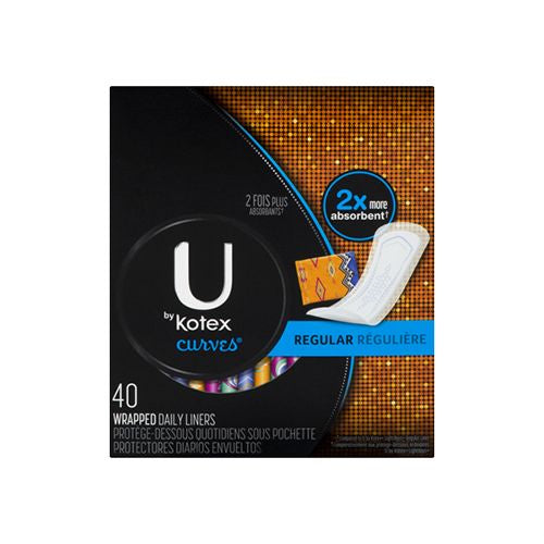 U by Kotex Balance Wrapped Panty Liners  Regular Length  40 Count Cheap