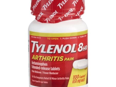 Tylenol 8 Hour Arthritis & Joint Pain Acetaminophen Caplets  100 Count Fashion