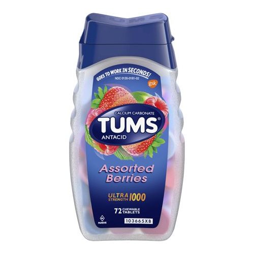 Tums Ultra Strength 1000 Assorted Berries Antacid Tablets  72 Ct Cheap