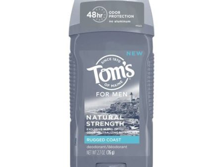 Tom s of Maine Natural Strength Deodorant for Men  Rugged Coast  2.0 oz For Discount