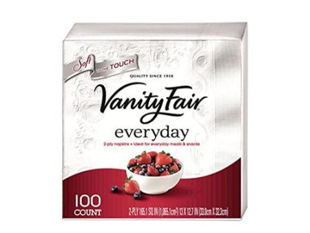 Vanity Fair Everyday Premium Napkins, 100 Count on Sale