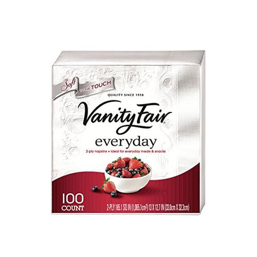 Vanity Fair Everyday Premium Napkins, 100 Count on Sale