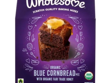 Wholesome Blue Corn Cornbread Scratch Quality Baking Mix, Fair Trade, Non-GMO, USDA Organic Blue Corn Cornbread Mix, 15 oz., (Packaging May Vary) (B095TQSJYF) For Discount