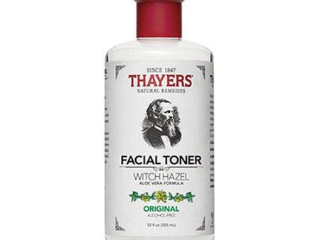 Thayers Witch Hazel Aloe Vera Formula Original Alcohol-Free Toner Liquid  12 fl oz For Sale