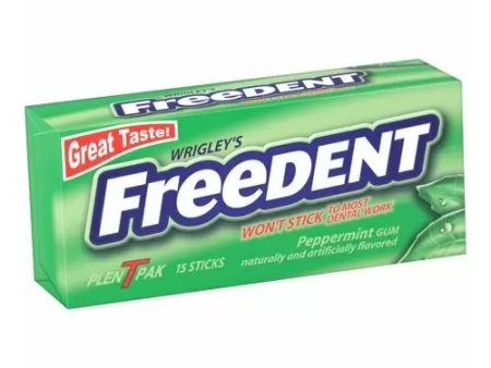 Wrigley s Freedent, Peppermint Chewing Gum, Single Pk Cheap