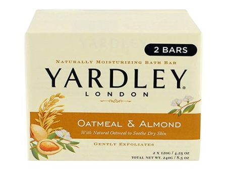 Yardley London Oatmeal and Almond Naturally Moisturizing Bath Bar  4.25 Oz  2 Ct Online Hot Sale