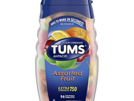 Tums for Heartburn  Extra Strength Antacid Tablets  Assorted Fruit  96 Ct Online Hot Sale