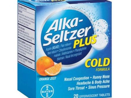 Alka-Seltzer Plus Cold, Citrus Effervescent Tablet, 20ct Online now