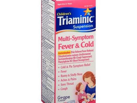 Triaminic Children s Cold Relief Multi-Symptom Fever & Cold Syrup, Grape Flavor, 4.0 fl oz Discount