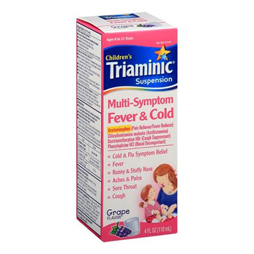 Triaminic Children s Cold Relief Multi-Symptom Fever & Cold Syrup, Grape Flavor, 4.0 fl oz Discount