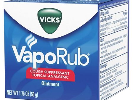 Vicks VapoRub  Topical Chest Rub & Analgesic Ointment  Over-the-Counter Medicine  1.76 Oz Supply