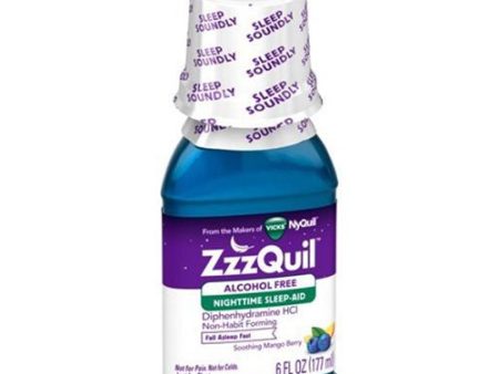 Vicks® ZzzQuil™ Soothing Mango Berry Alcohol Free Nighttime Sleep-Aid Liquid 6 fl. oz. Bottle Fashion