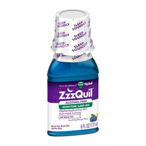 Vicks® ZzzQuil™ Soothing Mango Berry Alcohol Free Nighttime Sleep-Aid Liquid 6 fl. oz. Bottle Fashion