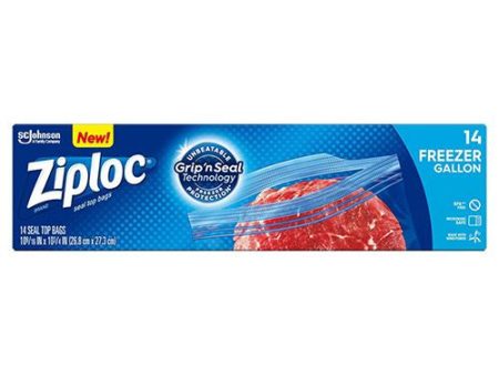 Ziploc Freezer Gallon Bags with Grip  n Seal Technology - 14ct Online now