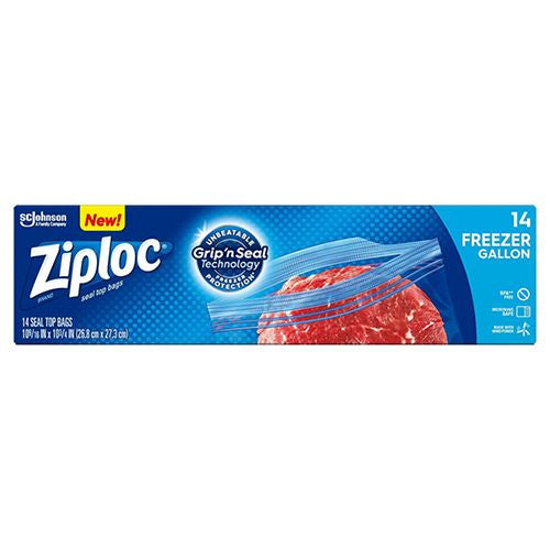 Ziploc Freezer Gallon Bags with Grip  n Seal Technology - 14ct Online now