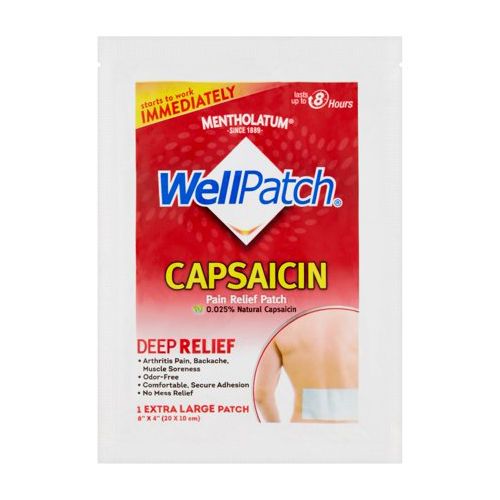 Well Patch For Muscle & Joint Pain Topical Analgesic W 0.025% Capsaicin Pain Relief Pad, 1 Large Pad For Sale