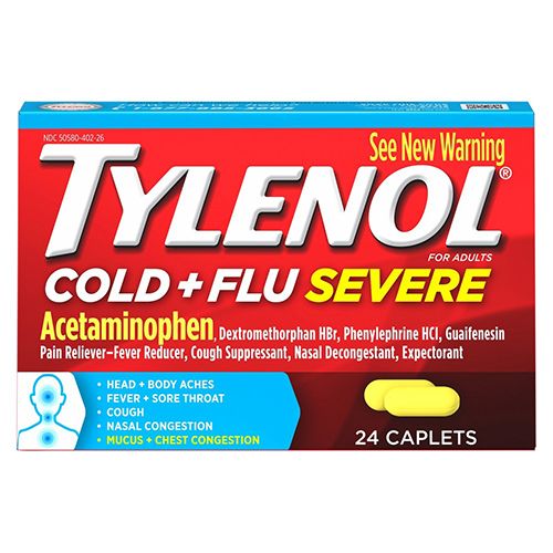 Tylenol Cold + Flu Severe Caplets for Multi-Symptom Relief  24 ct. Online Hot Sale