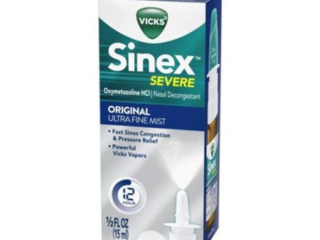 Vicks Sinex Severe Ultra Fine Nasal Mist  Nasal Decongestant Over-the-Counter Medicine  265 Sprays For Sale