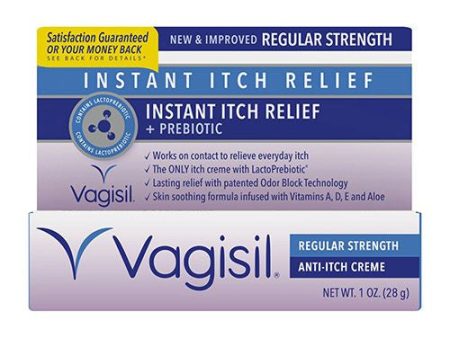 Vagisil Regular Strength Moisturizing Anti-Itch Cream  1.0 oz Hot on Sale