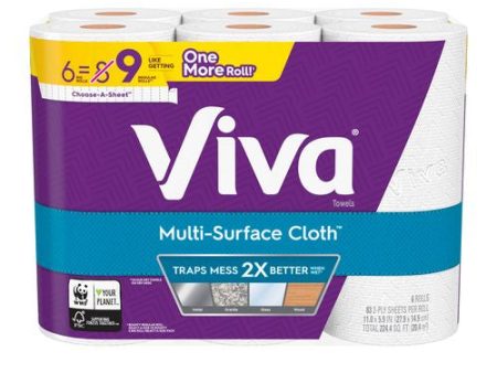 Viva Multi-surface Cloth Towels - 6 Online now