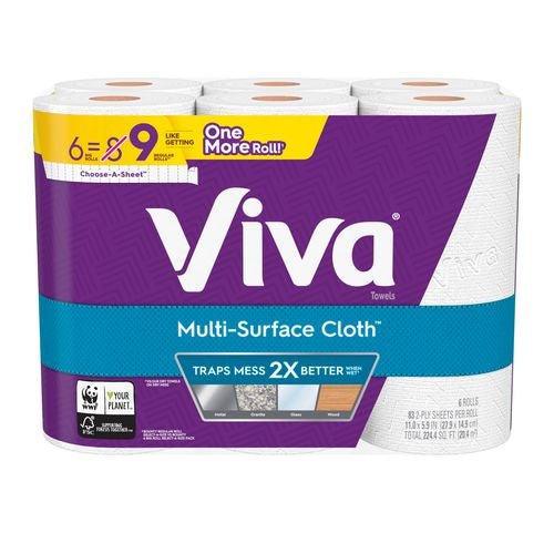 Viva Multi-surface Cloth Towels - 6 Online now