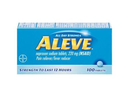 Aleve Pain Reliever Fever Reducer Naproxen Sodium Tablets, 220 mg, 100 Ct For Discount