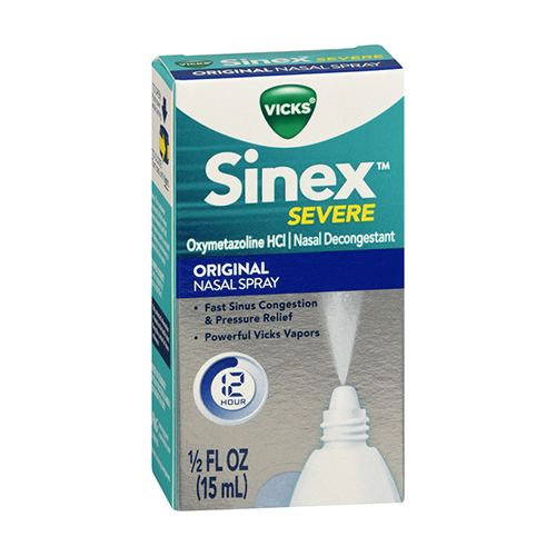 Vicks Sinex SEVERE  Nasal Spray  Original Sinus Decongestant for Fast Relief of Cold & Allergy Congestion  Sinus Pressure Relief  0.5 FL OZ (15 ml) Sale